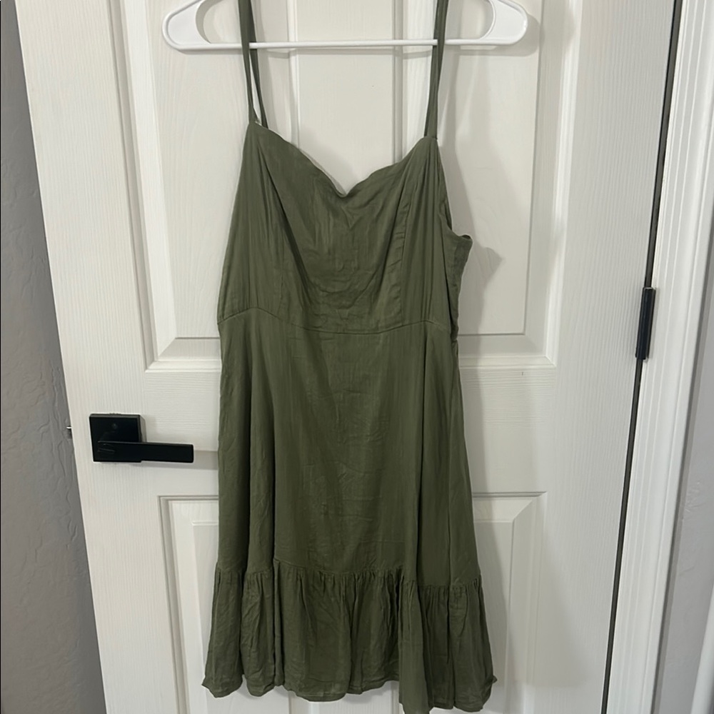 Old Navy Green Ruffled Sundress Sleeveless Mini
